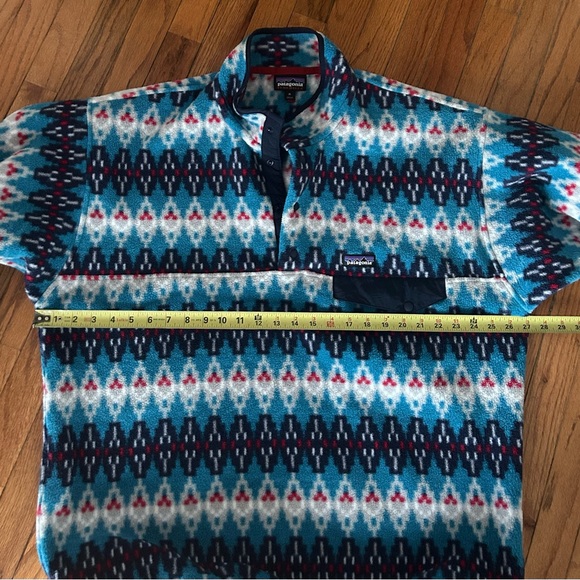 Patagonia synchilla Pullover chest pocket Snap-T Forest Carpet Deep Sea Blue - Picture 5 of 9